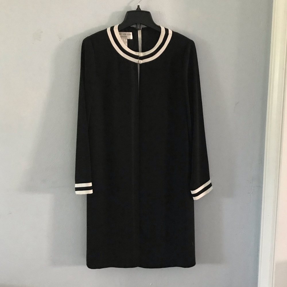Simple black and white dress